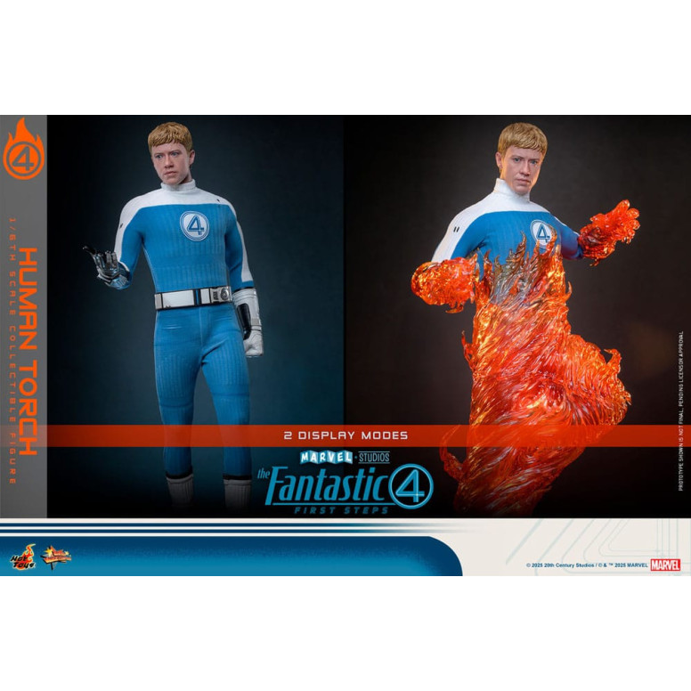 Hot Toys Marvel - Fantastic Four: First Steps - Antorcha Humana MMS 1/6 - Johnny Storm