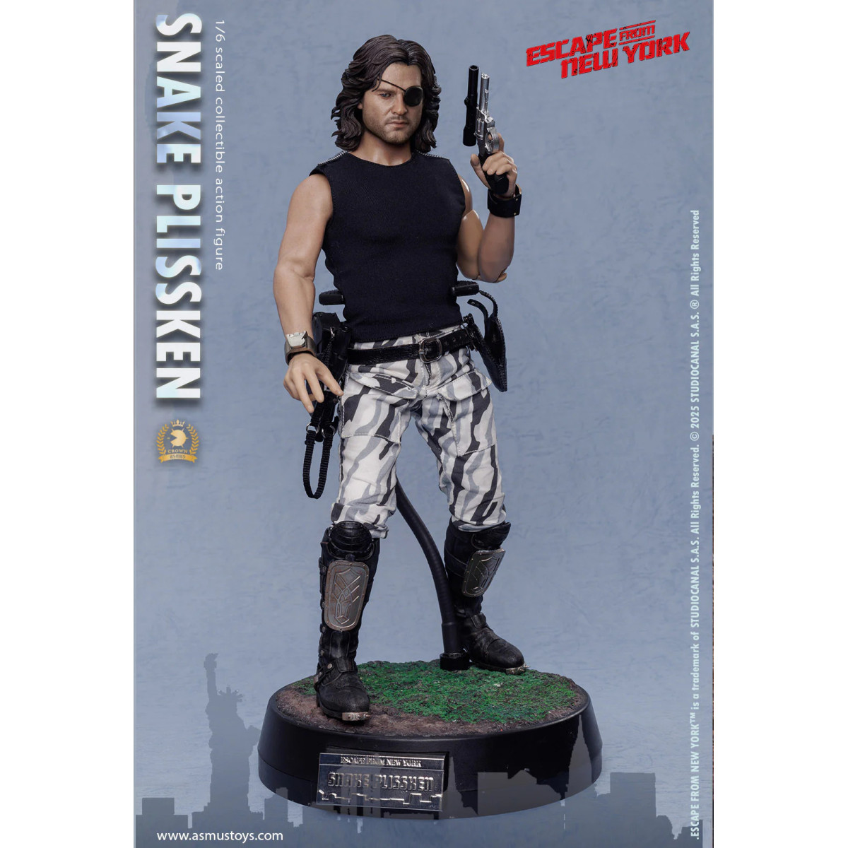 Asmus Toys - Snake Plissken Pelo Esculpido 1/6 - Escape from NY