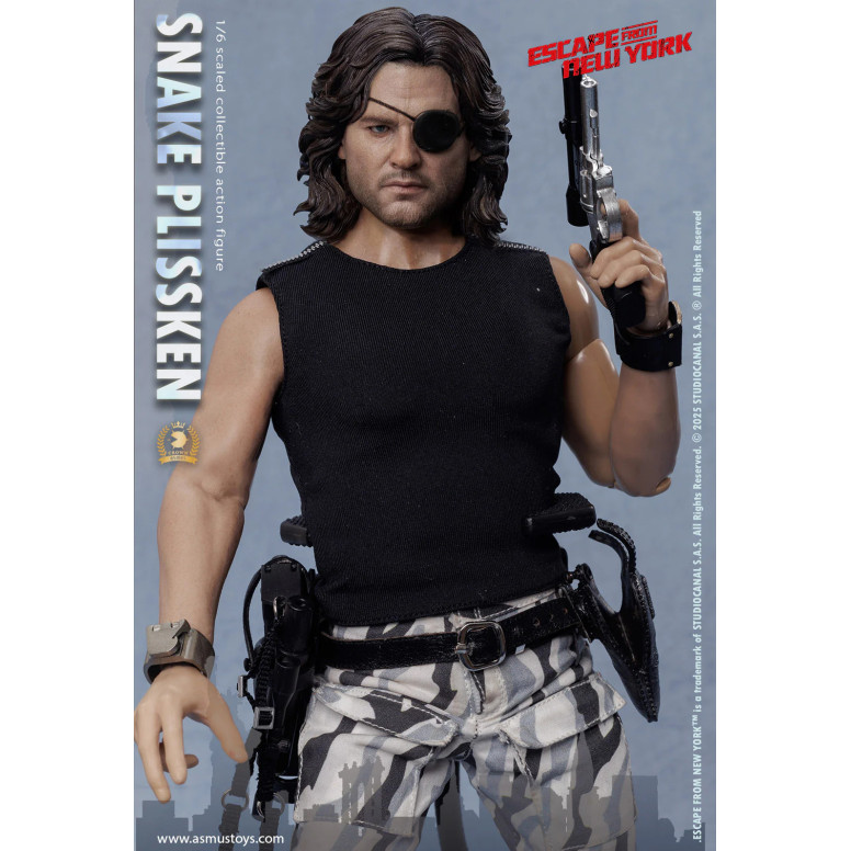 Asmus Toys - Snake Plissken Pelo Esculpido 1/6 - Escape from NY