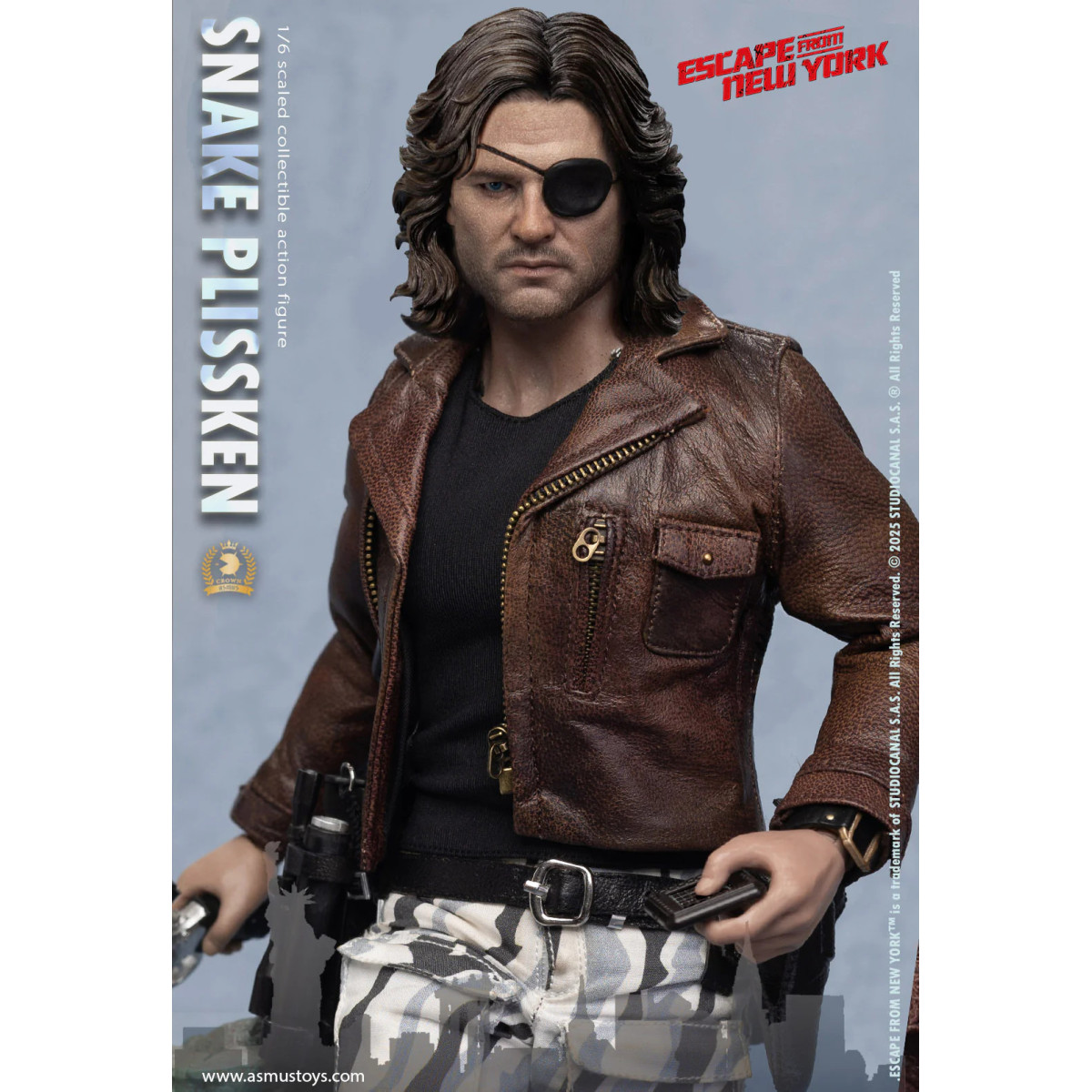 Asmus Toys - Snake Plissken Pelo Esculpido 1/6 - Escape from NY
