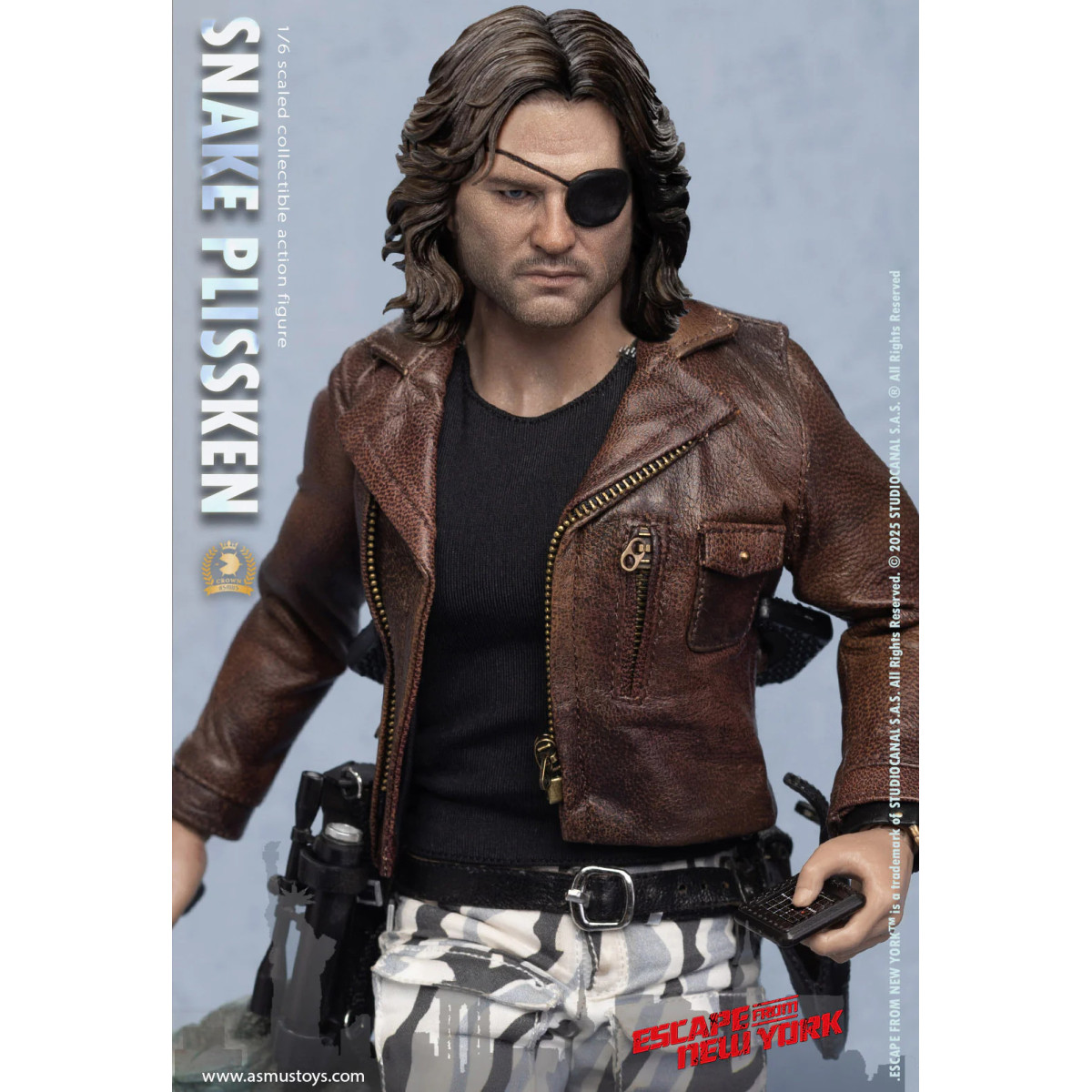 Asmus Toys - Snake Plissken Pelo Esculpido 1/6 - Escape from NY