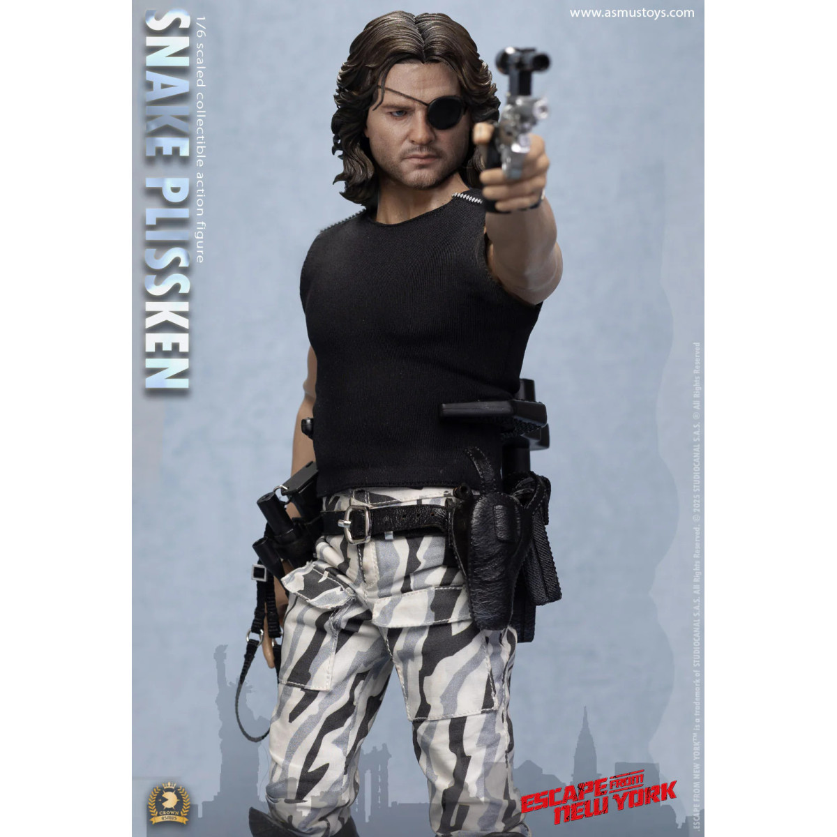 Asmus Toys - Snake Plissken Pelo Esculpido 1/6 - Escape from NY