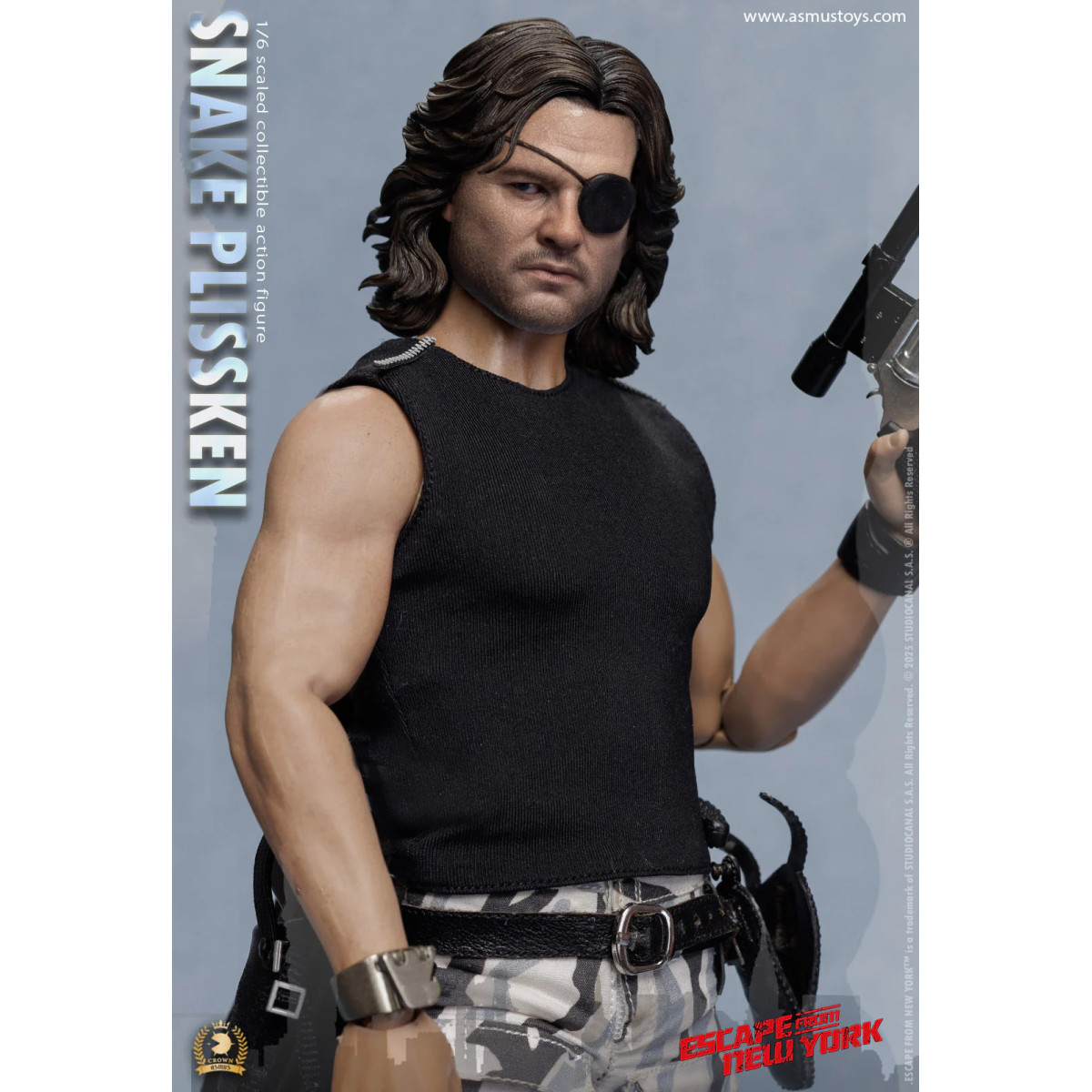 Asmus Toys - Snake Plissken Pelo Esculpido 1/6 - Escape from NY
