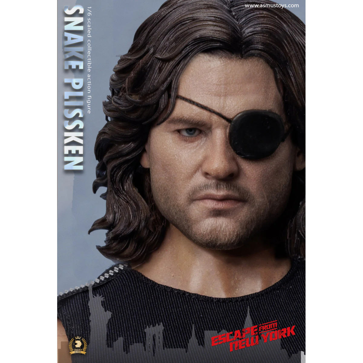 Asmus Toys - Snake Plissken Pelo Esculpido 1/6 - Escape from NY