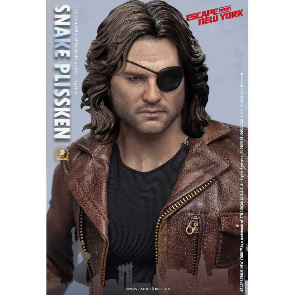 Asmus Toys - Snake Plissken Pelo Esculpido 1/6 - Escape from NY