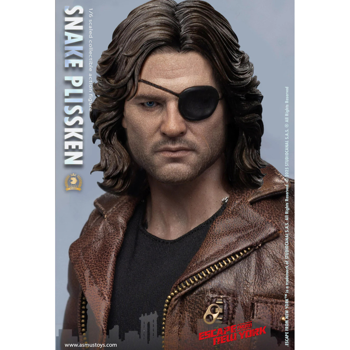 Asmus Toys - Snake Plissken Pelo Esculpido 1/6 - Escape from NY