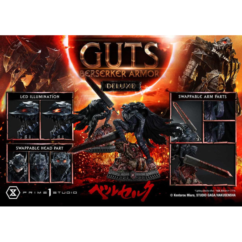 Prime 1 Studio Berserk - Guts Berserker Armor (Grunbeld vs. Guts) Deluxe Bonus Version 1/4 Ultimate Premium Masterline