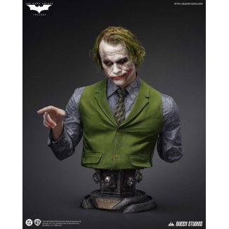 Queen Studios -  DC Comics - El Joker (El Caballero Oscuro) Busto tamaño real