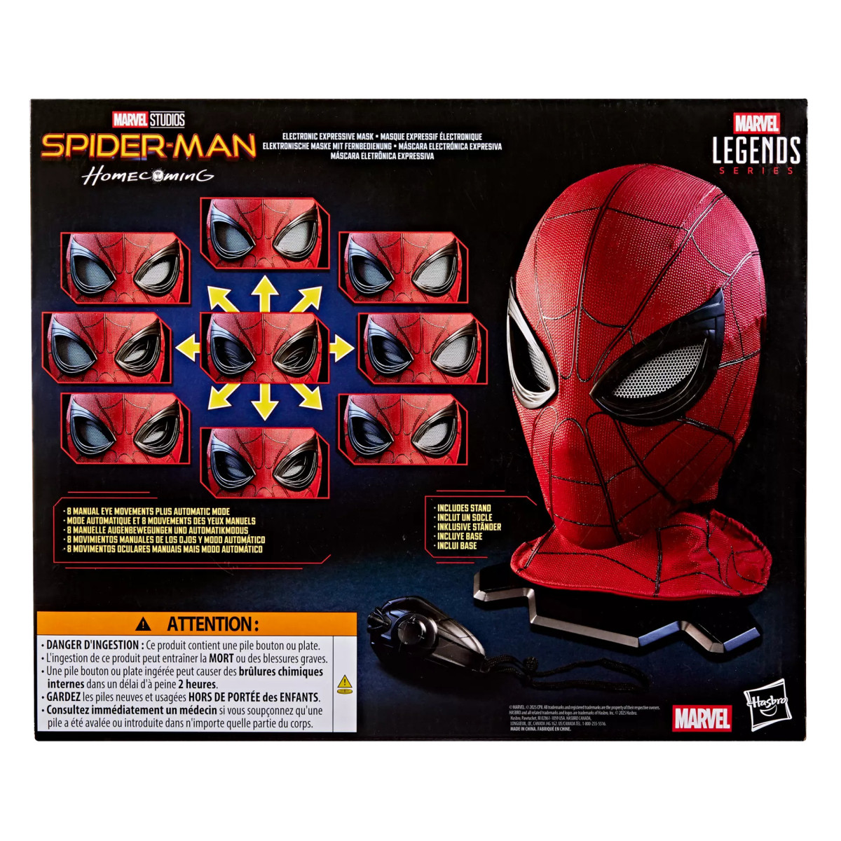 Hasbro - Máscara electrónica expresiva Spider-Man 1/1 - Marvel Legends Series