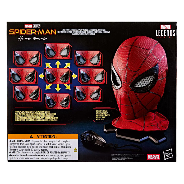 Hasbro - Máscara electrónica expresiva Spider-Man 1/1 - Marvel Legends Series