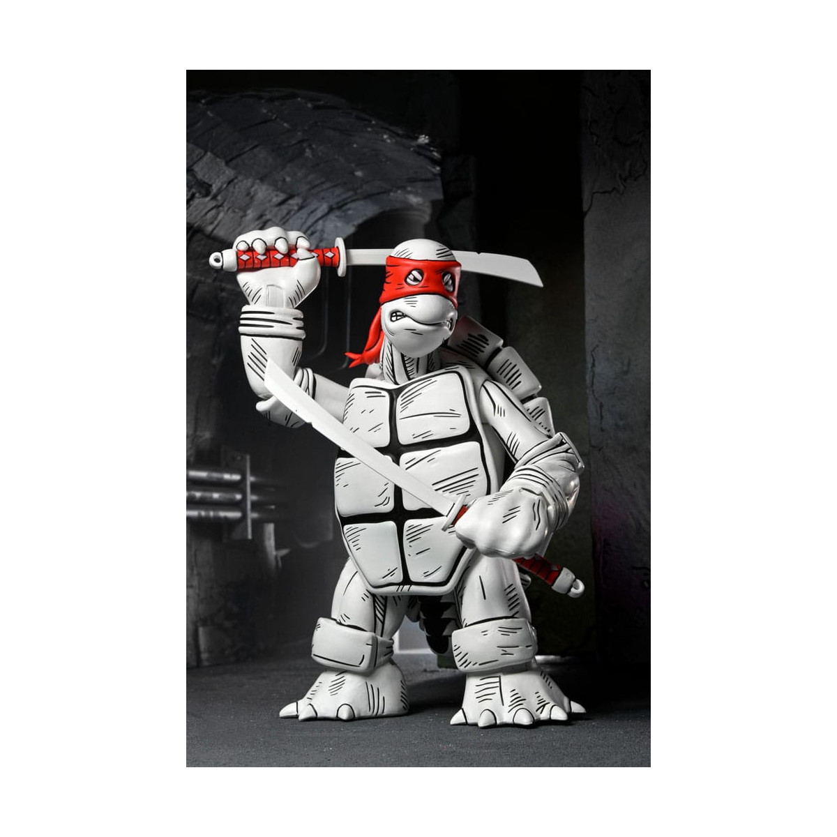 NECA - Mirage Comics - Blanco y Negro Primeras Tortugas - TMNT - Teenage Mutant Ninja Turtles
