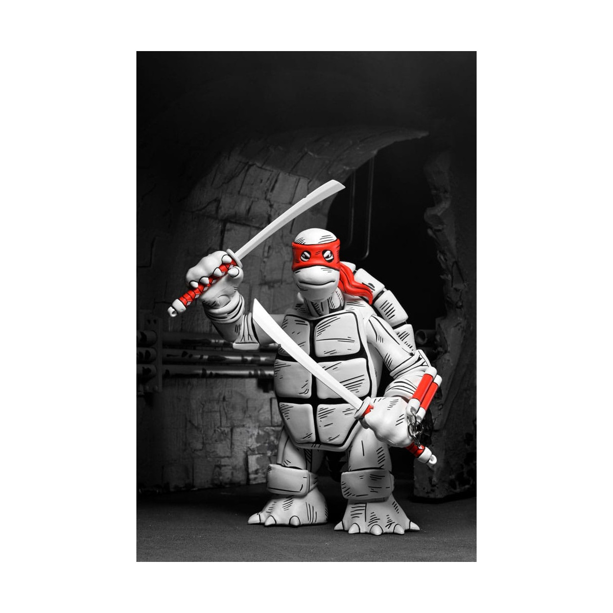NECA - Mirage Comics - Blanco y Negro Primeras Tortugas - TMNT - Teenage Mutant Ninja Turtles