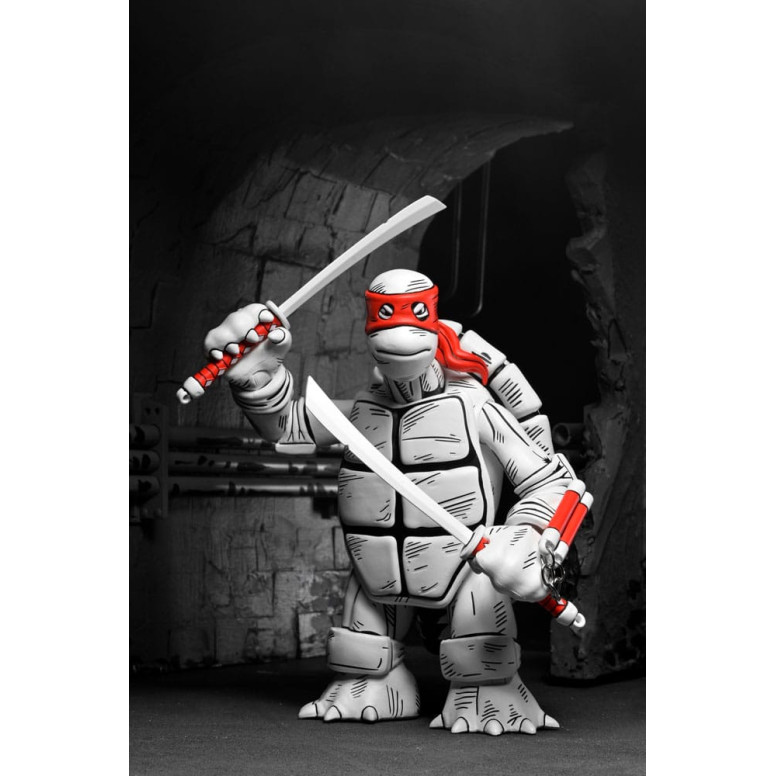 NECA - Mirage Comics - Blanco y Negro Primeras Tortugas - TMNT - Teenage Mutant Ninja Turtles