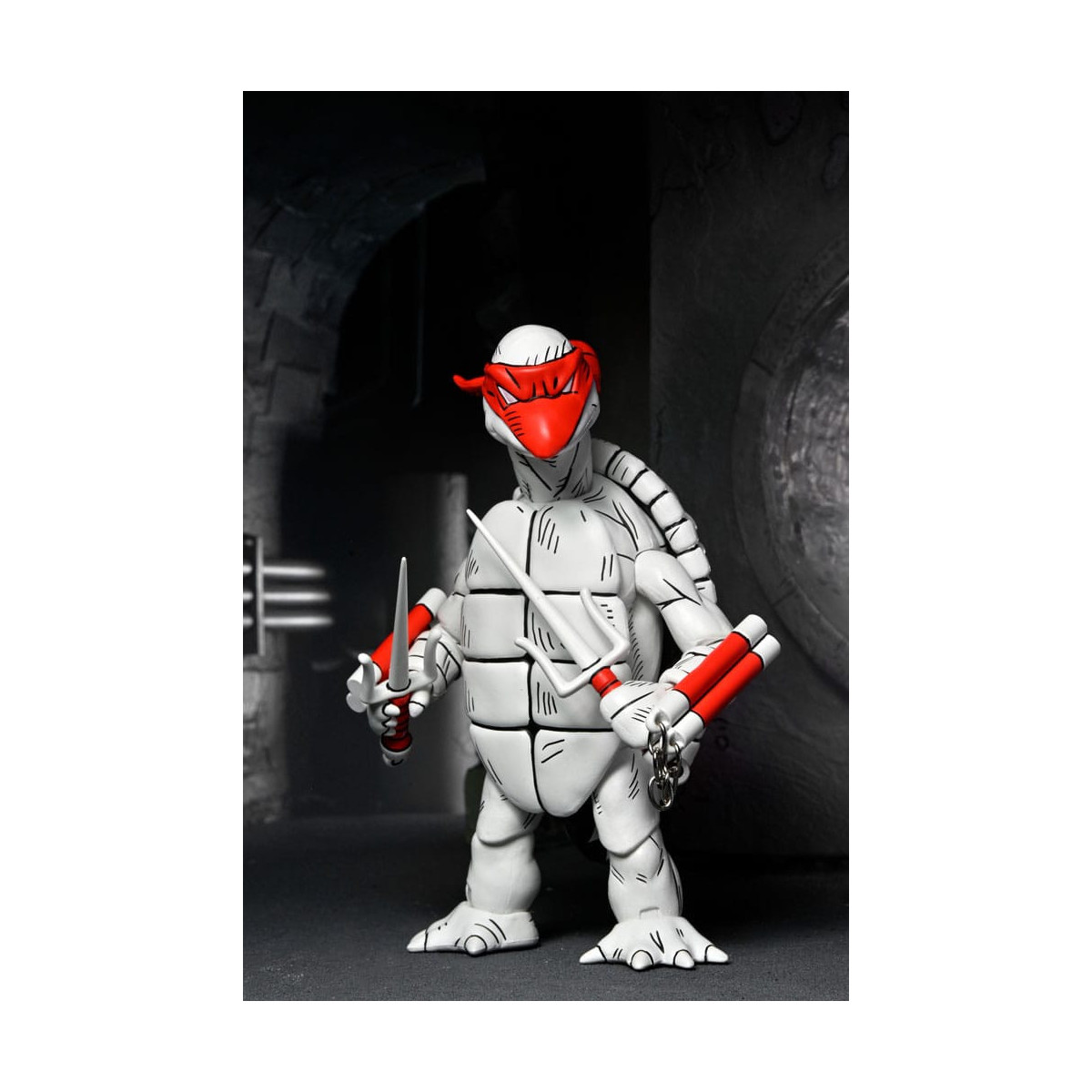 NECA - Mirage Comics - Blanco y Negro Primeras Tortugas - TMNT - Teenage Mutant Ninja Turtles