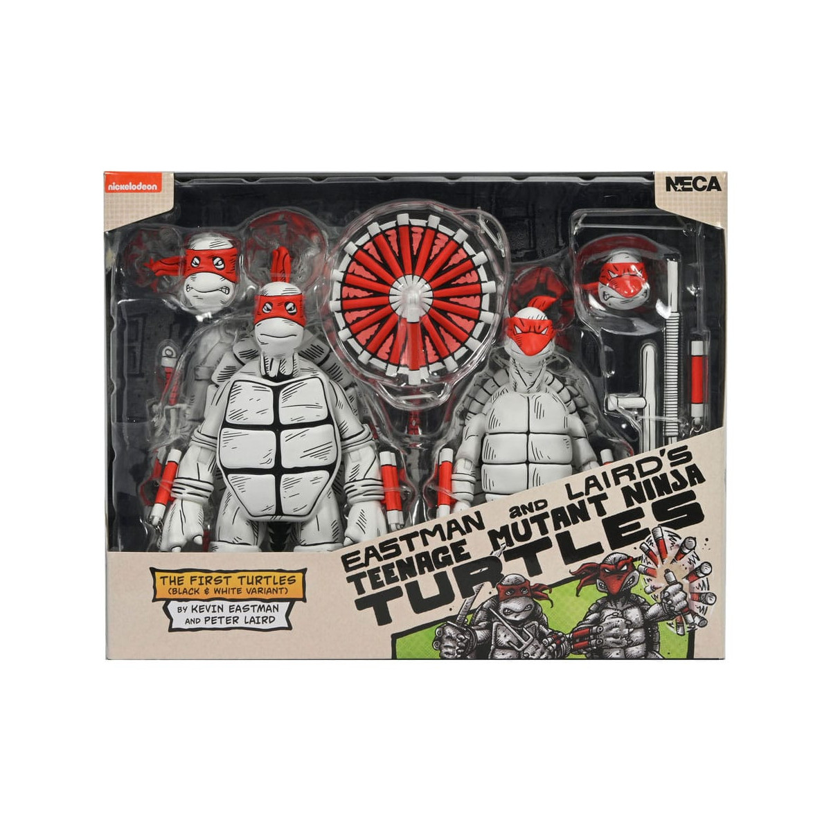 NECA - Mirage Comics - Blanco y Negro Primeras Tortugas - TMNT - Teenage Mutant Ninja Turtles