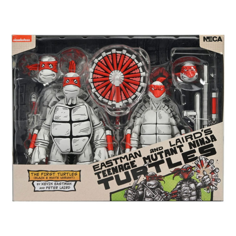 NECA - Mirage Comics - Blanco y Negro Primeras Tortugas - TMNT - Teenage Mutant Ninja Turtles
