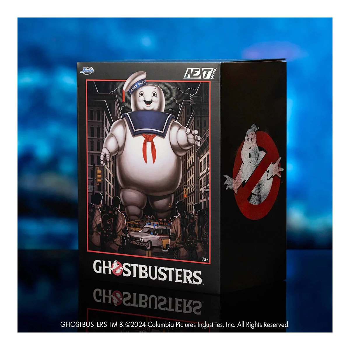Jada Toys - Ghostbusters Hombre de malvavisco Stay Puft con Cadillac Ecto-1 - Nano Scene 1/64