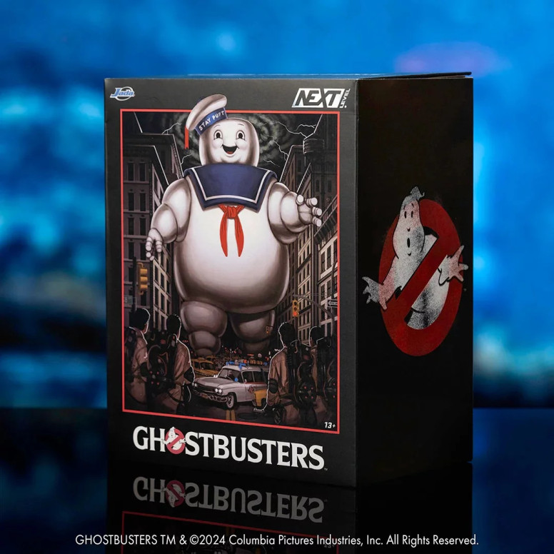 Jada Toys - Ghostbusters Hombre de malvavisco Stay Puft con Cadillac Ecto-1 - Nano Scene 1/64