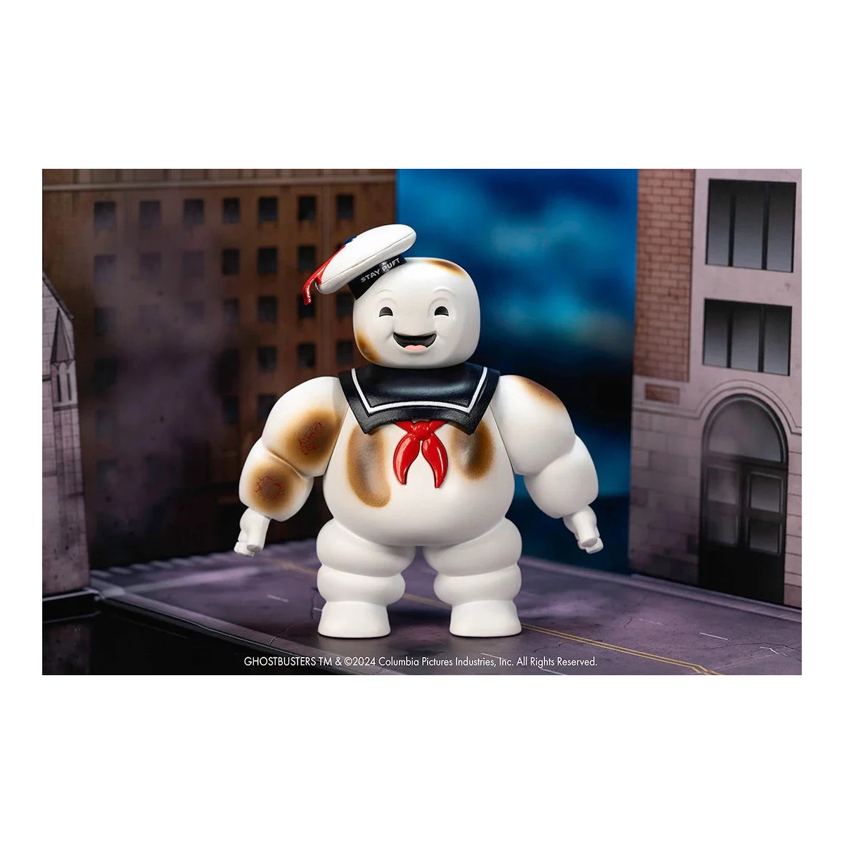 Jada Toys - Ghostbusters Hombre de malvavisco Stay Puft con Cadillac Ecto-1 - Nano Scene 1/64