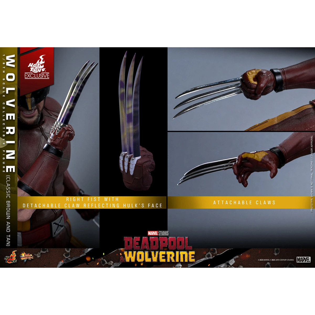 Hot Toys Marvel Deadpool & Wolverine - Wolverine (Classic Brown and Tan) MMS 1/6 Edición Exclusiva