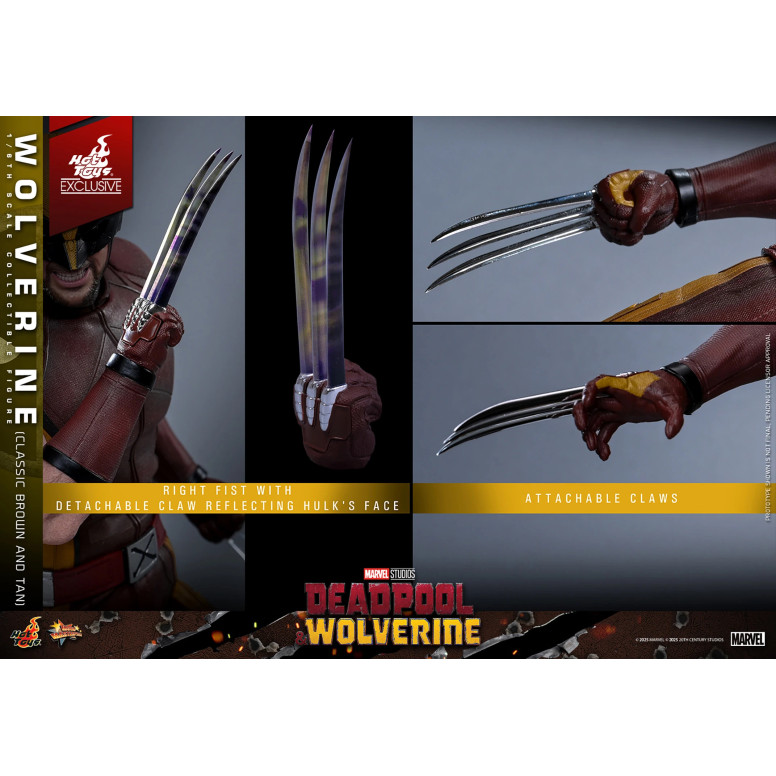 Hot Toys Marvel Deadpool & Wolverine - Wolverine (Classic Brown and Tan) MMS 1/6 Edición Exclusiva