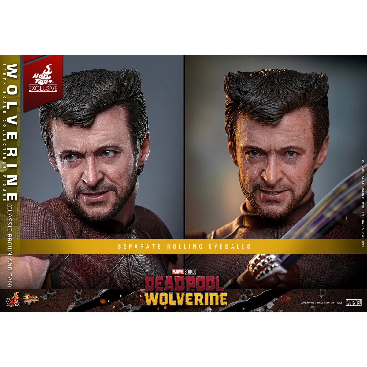 Hot Toys Marvel Deadpool & Wolverine - Wolverine (Classic Brown and Tan) MMS 1/6 Edición Exclusiva