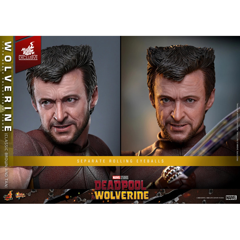 Hot Toys Marvel Deadpool & Wolverine - Wolverine (Classic Brown and Tan) MMS 1/6 Edición Exclusiva