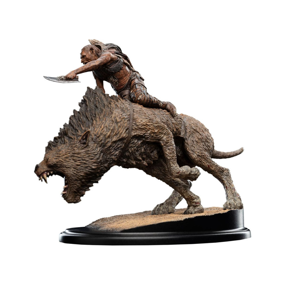 Weta - Sharkû en Warg Miniatura Statue 1/10 - El Señor de los Anillos - LOTR