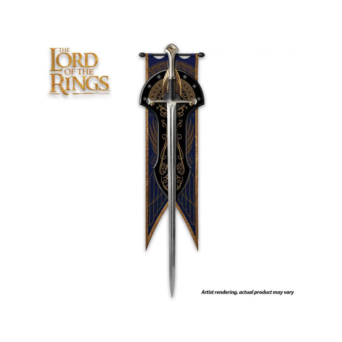 United Cutlery LOTR Anduril Espada del Rey Elessar Edición de Colección de Museo - El Señor de los Anillos
