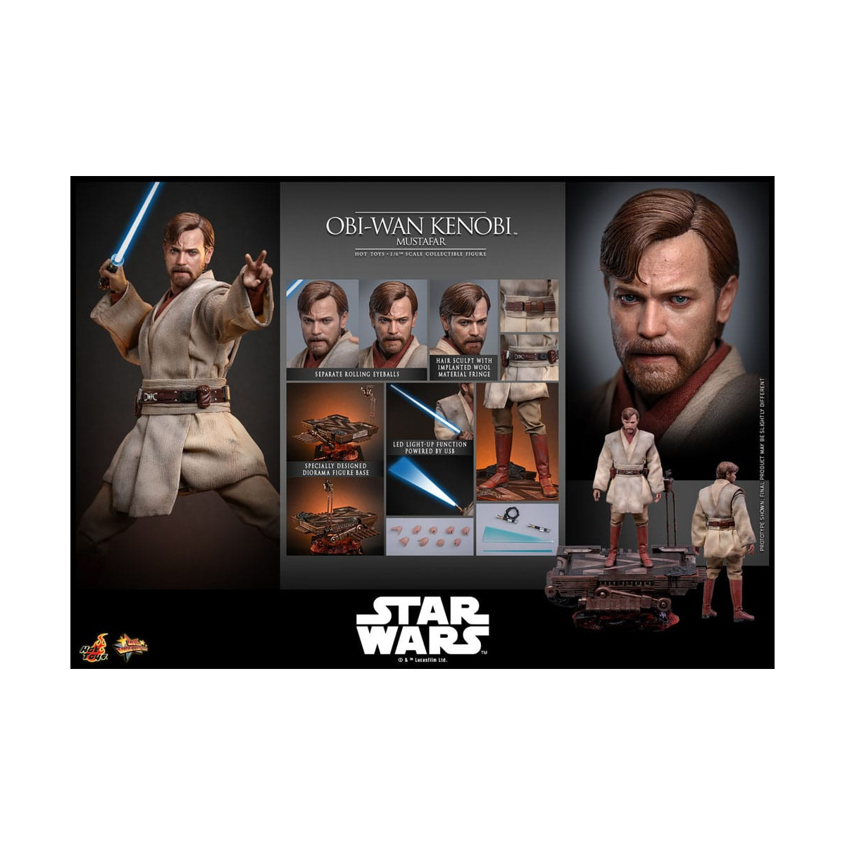 Hot toys Star Wars: Obi-Wan Kenobi (Mustafar) 1/6 - Episodio III: La venganza de los Sith