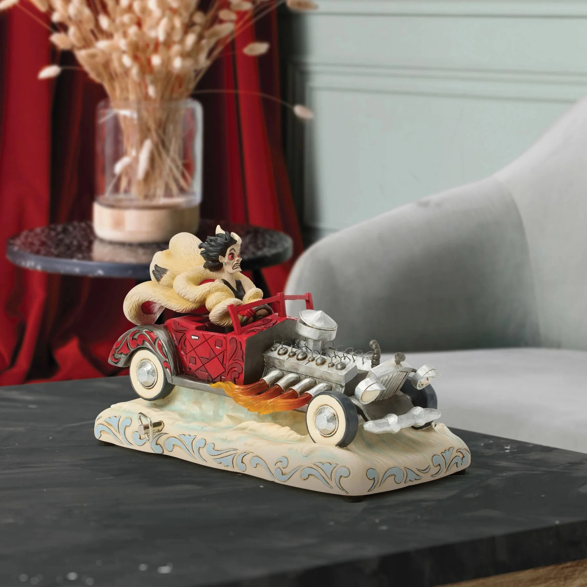 Enesco - les 101 dálmatas - Coche musical Cruella d'Enfer - Disney Tradición de Jim Shore