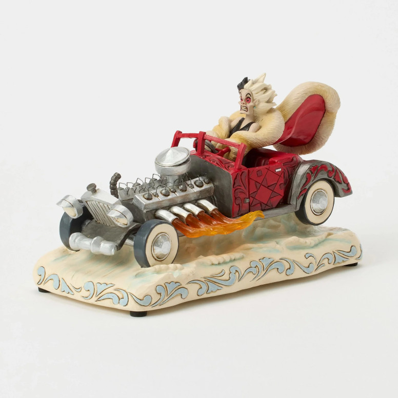 Enesco - les 101 dálmatas - Coche musical Cruella d'Enfer - Disney Tradición de Jim Shore