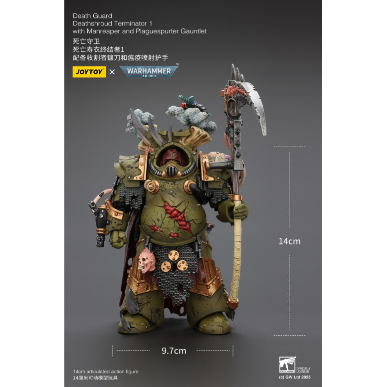 Joytoy - Guardia de la Muerte - Deathshroud Terminator 1 con Manreaper y Plaguespurter Gauntlets 1/18 - Warhammer 40k