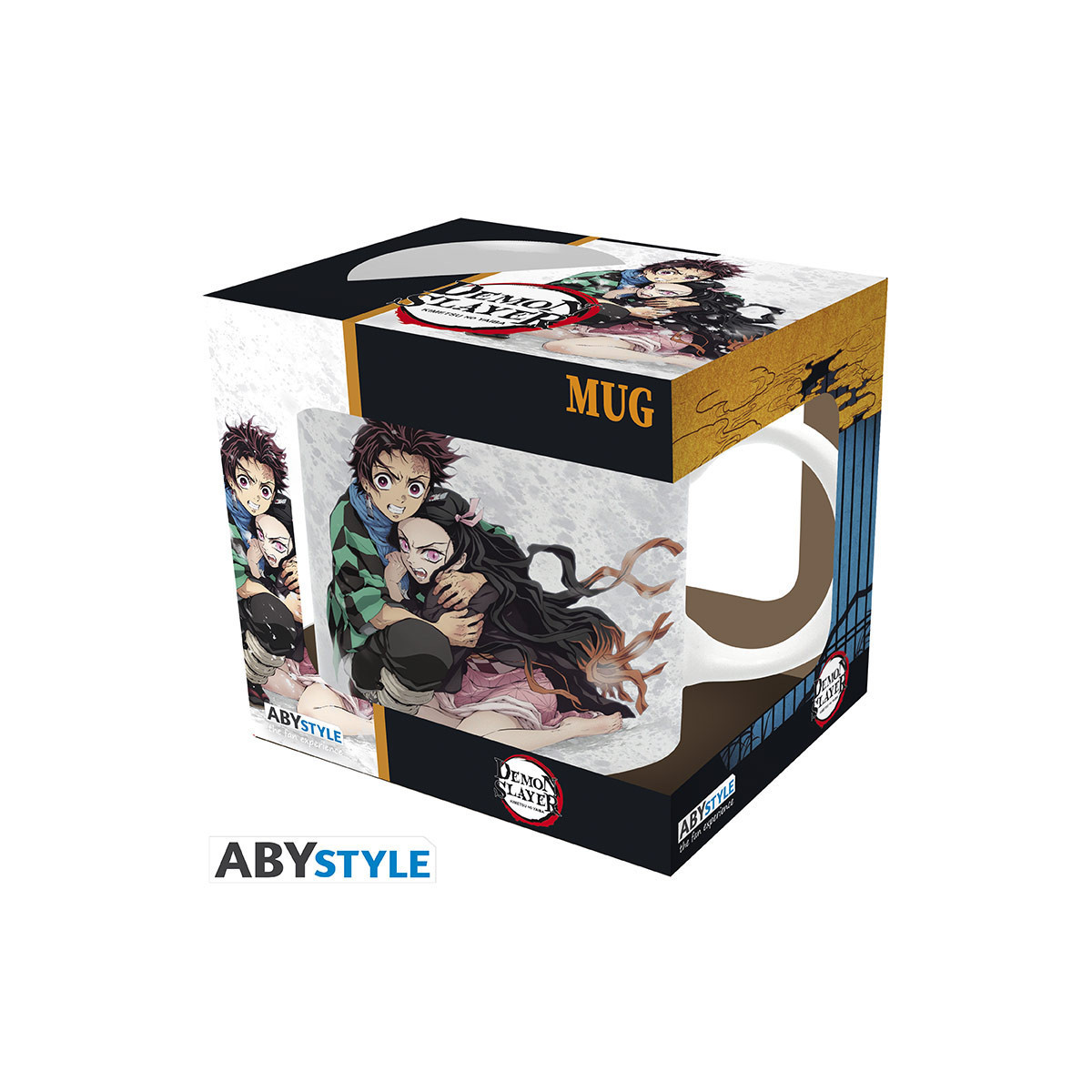 ABYstyle - Guardianes de la Noche (Kimetsu no Yaiba) - Taza 320 ml - Tanjiro & Nezuko