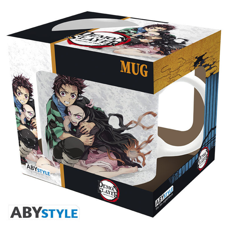 ABYstyle - Guardianes de la Noche (Kimetsu no Yaiba) - Taza 320 ml - Tanjiro & Nezuko