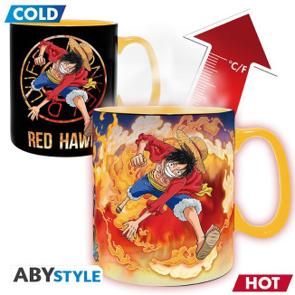ABYstyle - One Piece - Taza Termo-reactiva 460 ml - Luffy & Sabo