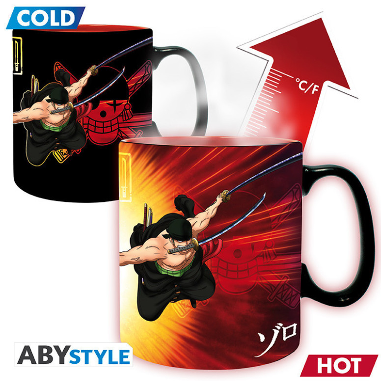 ABYstyle - One Piece - Taza Termo-reactiva 460 ml - Zoro & Sanji