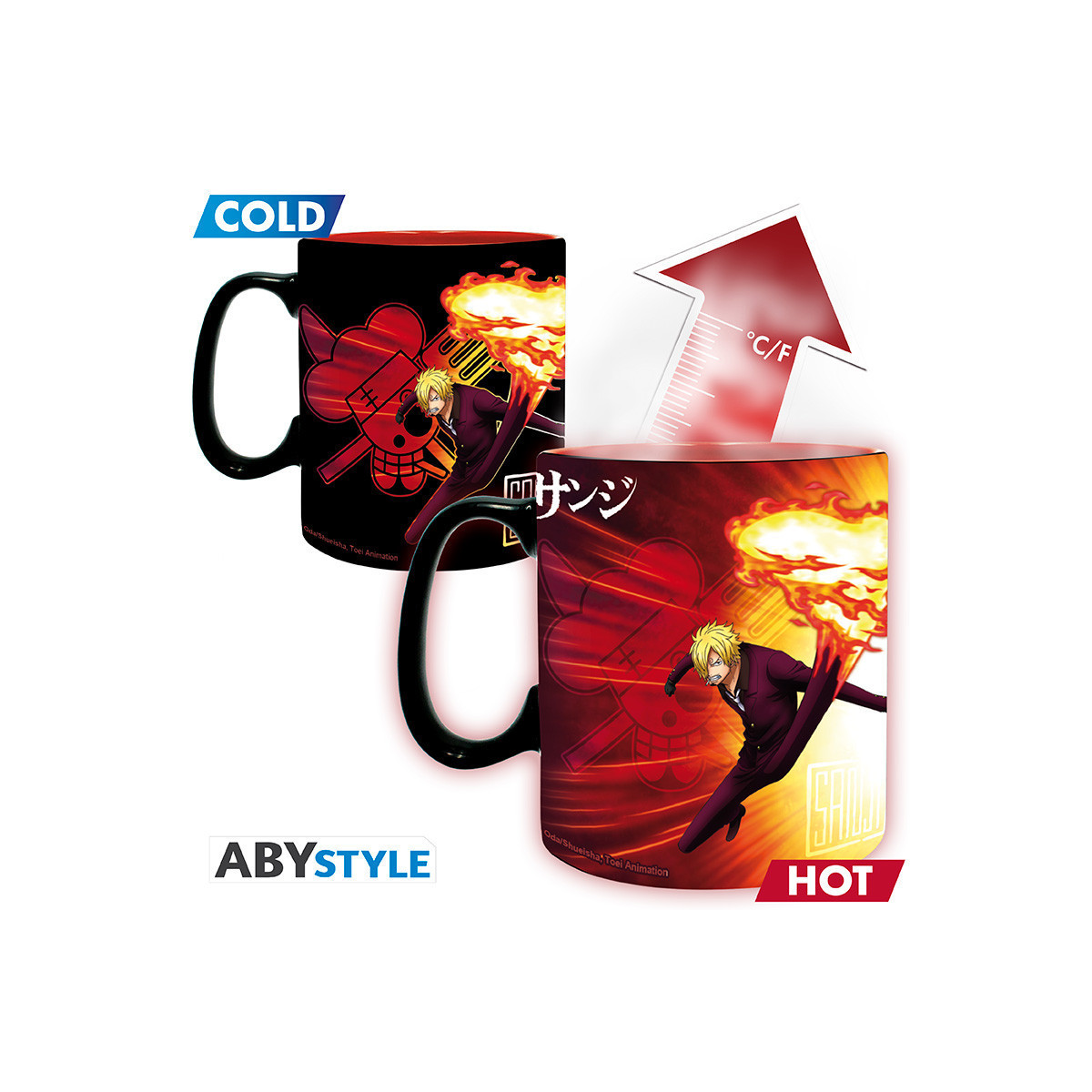 ABYstyle - One Piece - Taza Termo-reactiva 460 ml - Zoro & Sanji