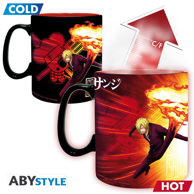 ABYstyle - One Piece - Taza Termo-reactiva 460 ml - Zoro & Sanji