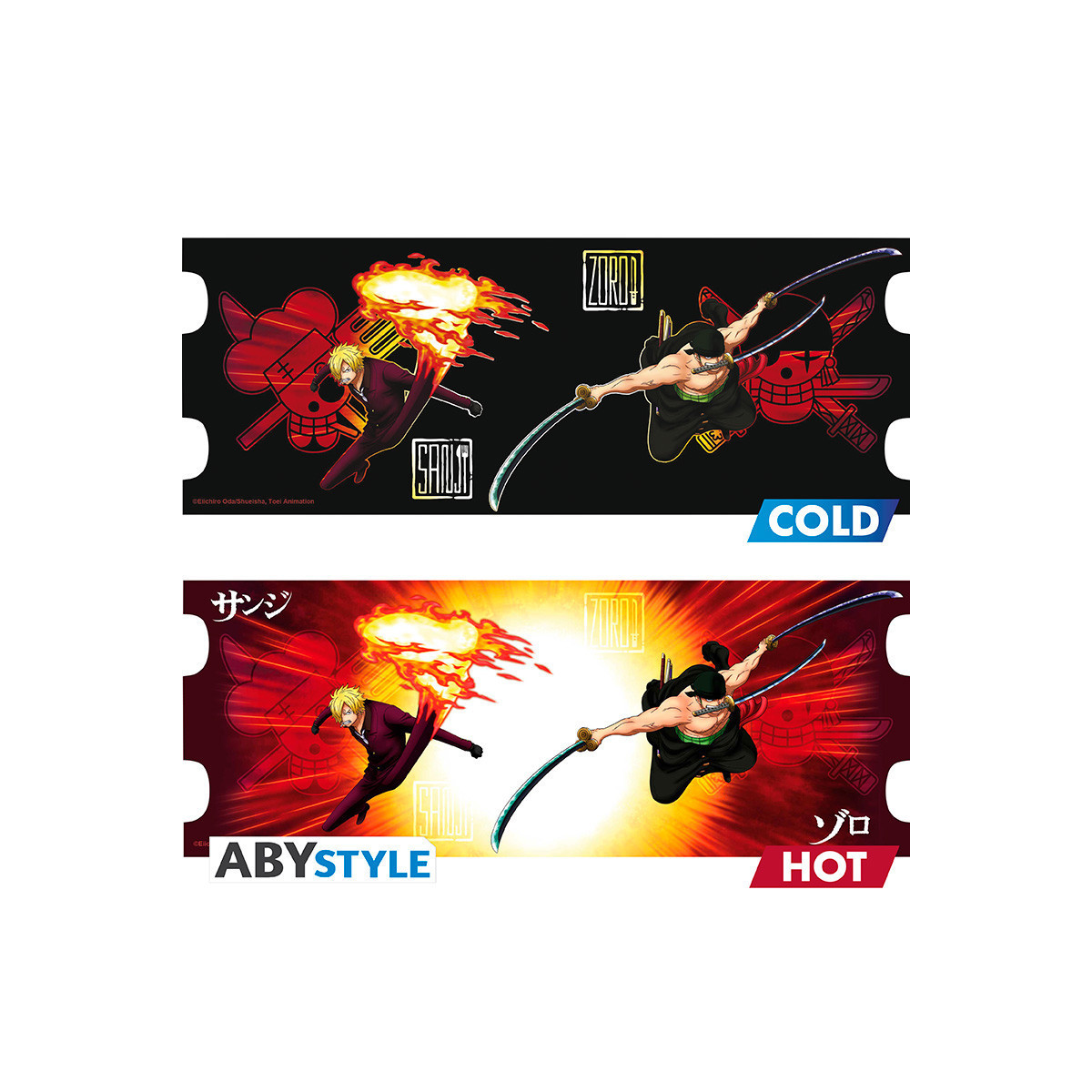 ABYstyle - One Piece - Taza Termo-reactiva 460 ml - Zoro & Sanji