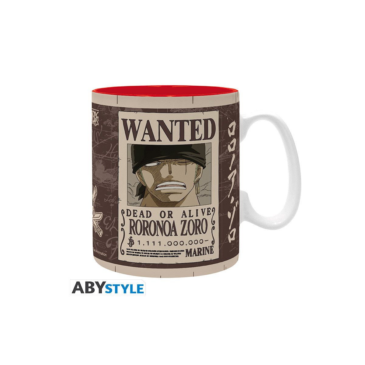 ABYstyle - One Piece - Taza 460 ml - Zoro Wanted