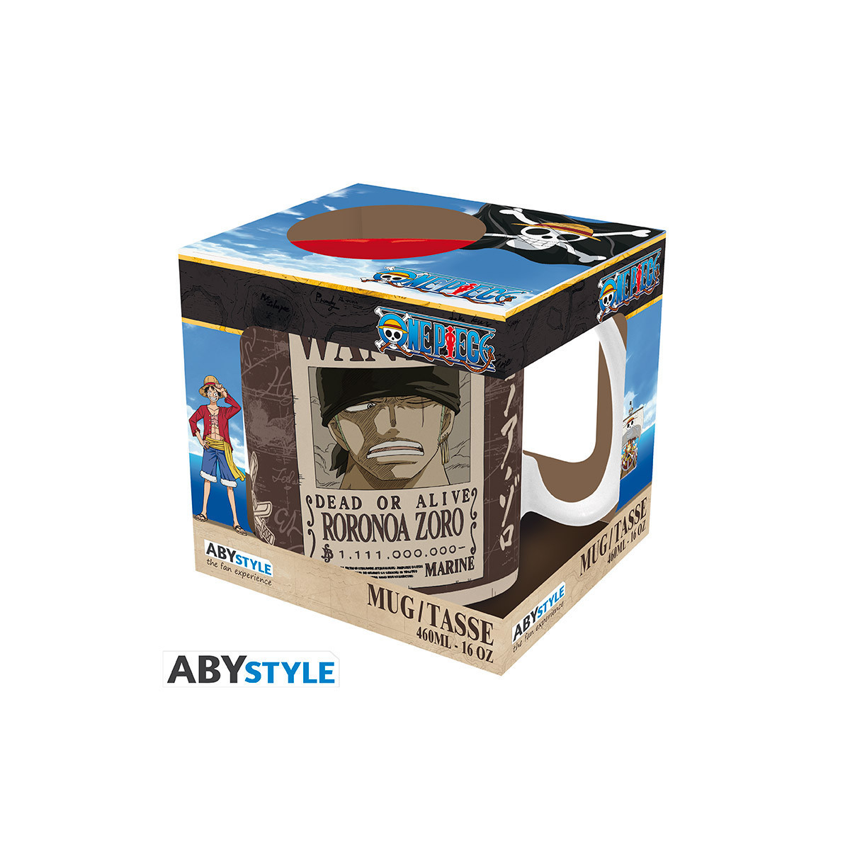 ABYstyle - One Piece - Taza 460 ml - Zoro Wanted