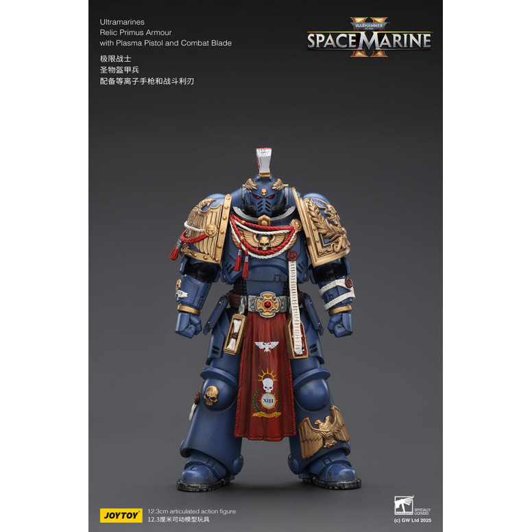 JoyToy - Space Marines II - Ultramarines - Armadura Relic Primus con Pistola de Plasma y Espada de Combate 1/18