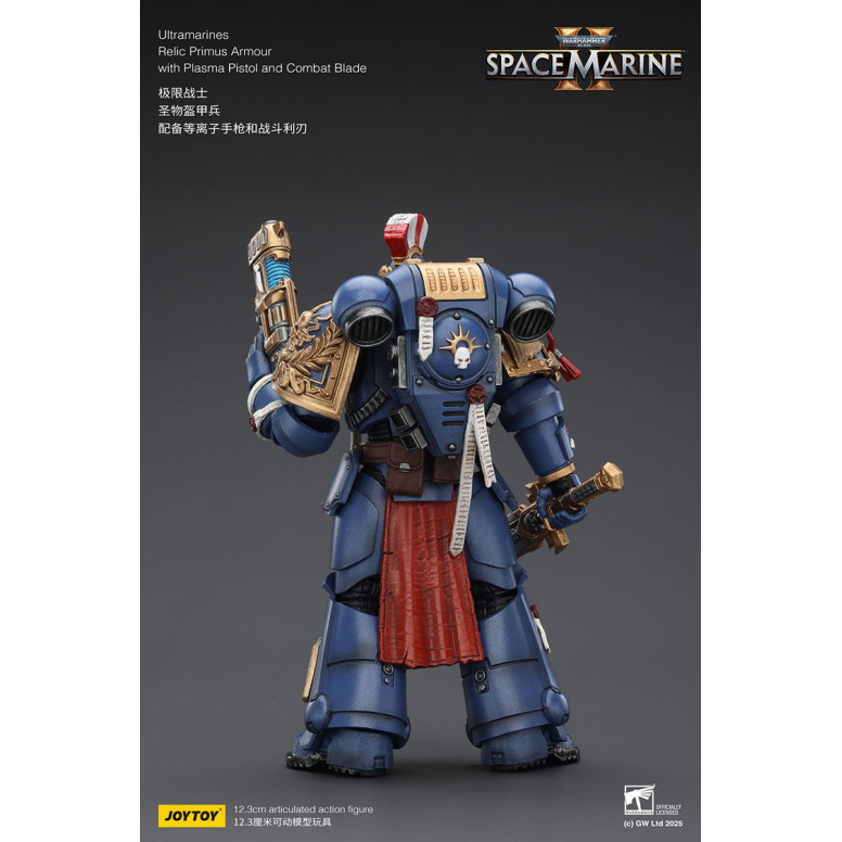 JoyToy - Space Marines II - Ultramarines - Armadura Relic Primus con Pistola de Plasma y Espada de Combate 1/18