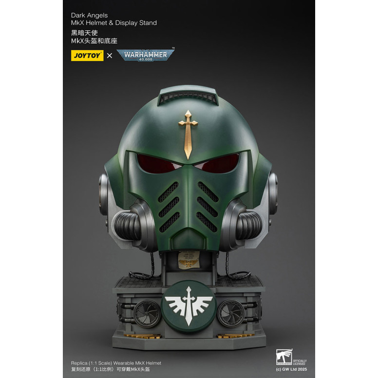 JoyToy - Warhammer 40000 - Dark Angels MkX Casco y Expositor 1/1