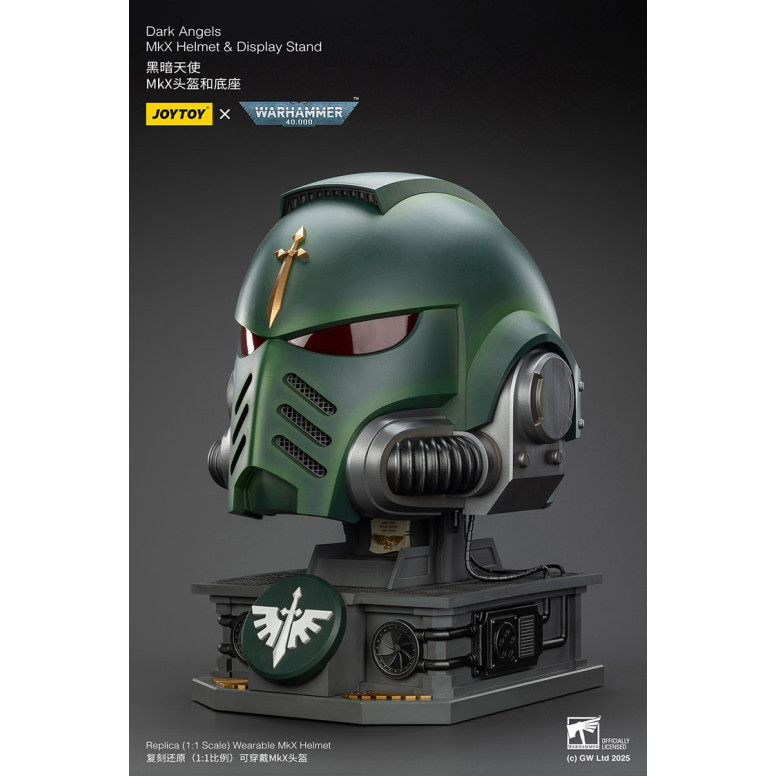 JoyToy - Warhammer 40000 - Dark Angels MkX Casco y Expositor 1/1