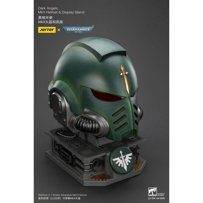 JoyToy - Warhammer 40000 - Dark Angels MkX Casco y Expositor 1/1