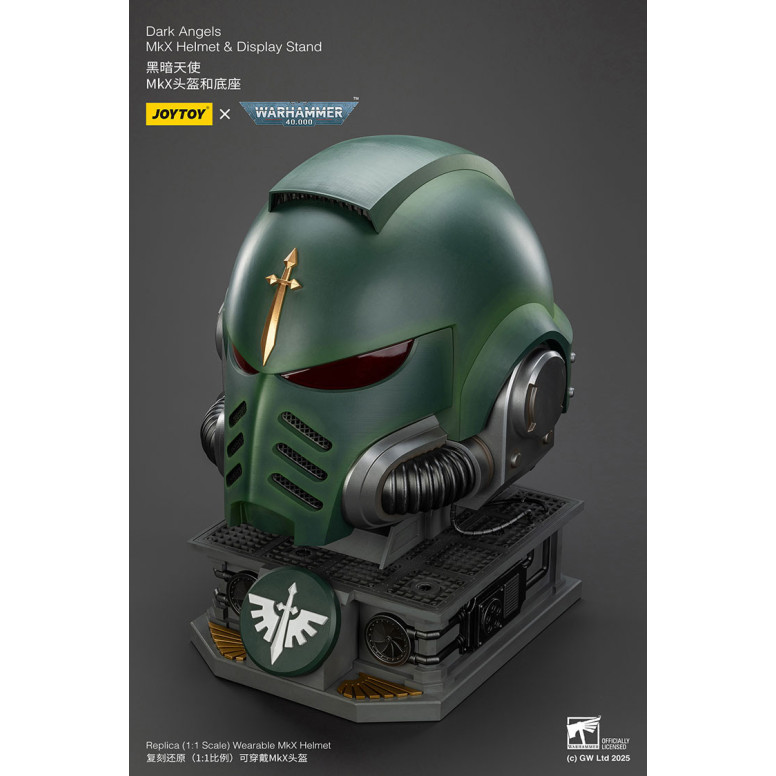 JoyToy - Warhammer 40000 - Dark Angels MkX Casco y Expositor 1/1