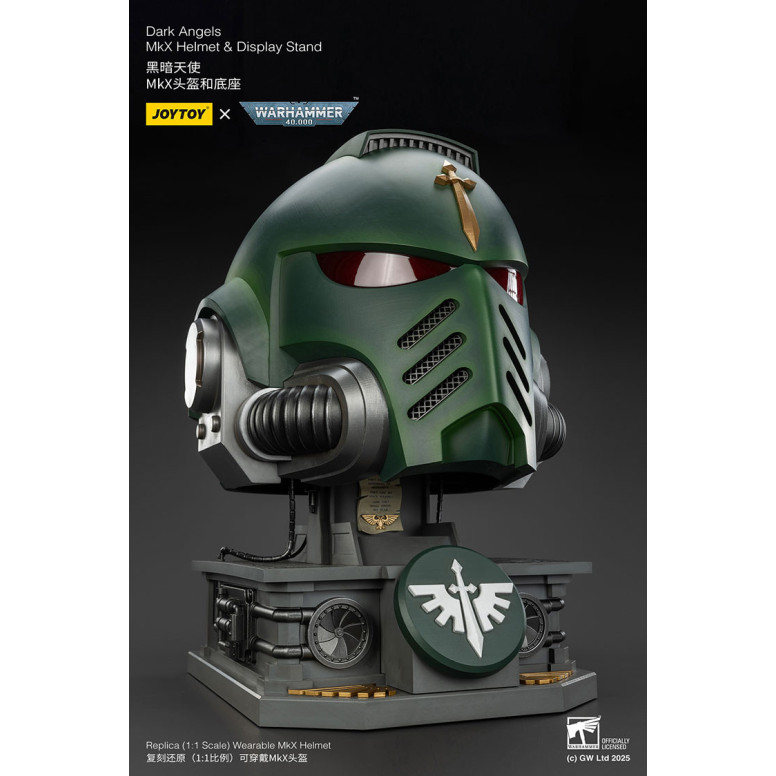 JoyToy - Warhammer 40000 - Dark Angels MkX Casco y Expositor 1/1