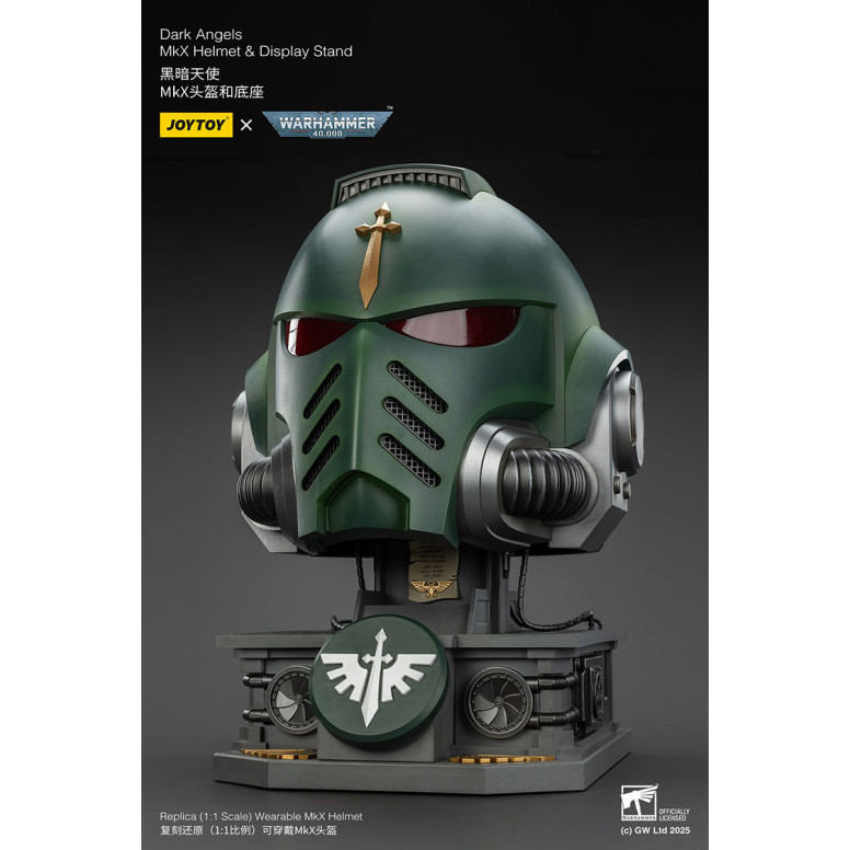 JoyToy - Warhammer 40000 - Dark Angels MkX Casco y Expositor 1/1